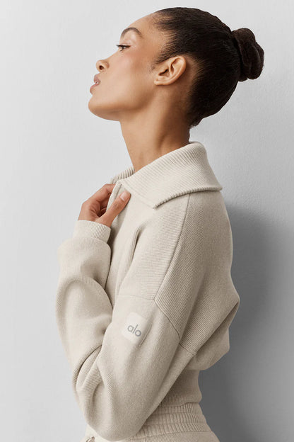 Veste Courte Zippée Scholar Knit