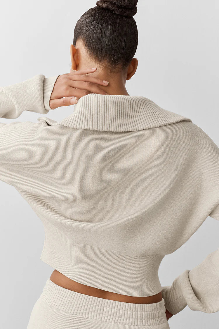 Veste Courte Zippée Scholar Knit