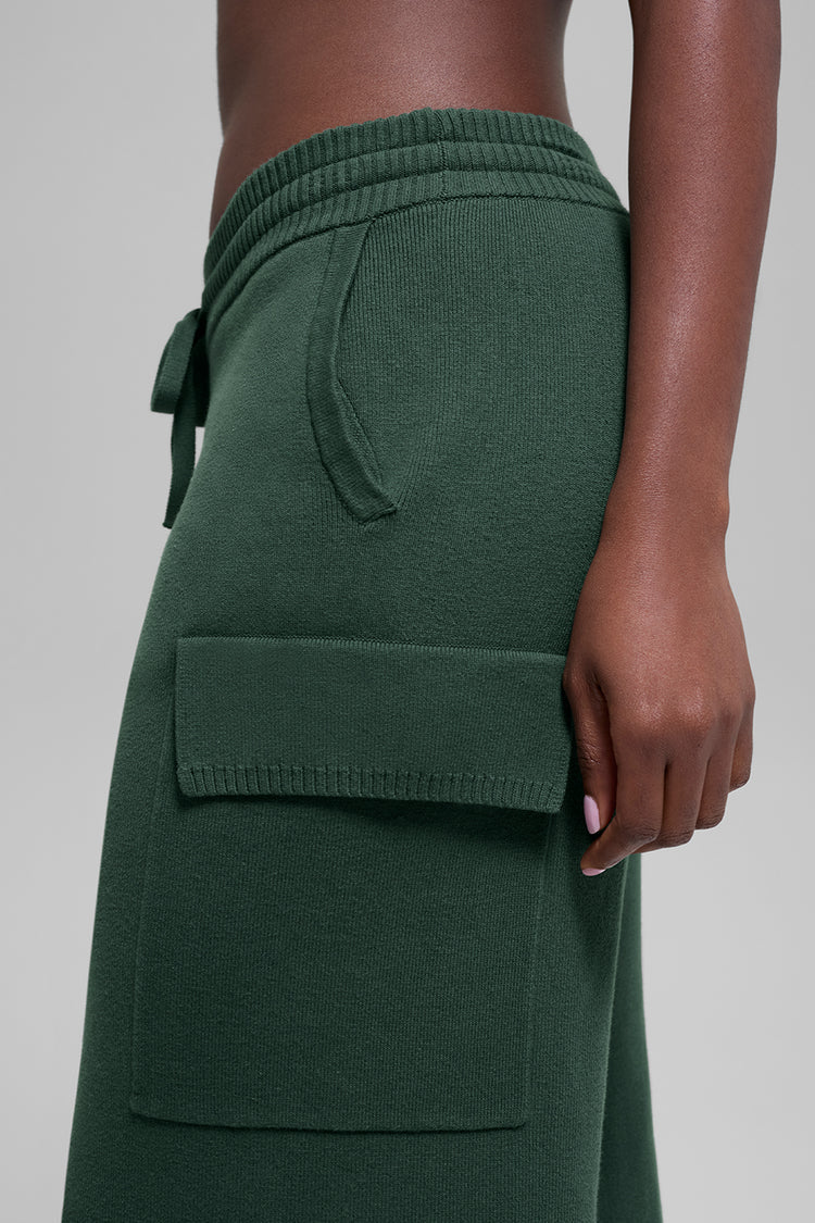 Pantalon Cargo Taille Haute Scholar Knit