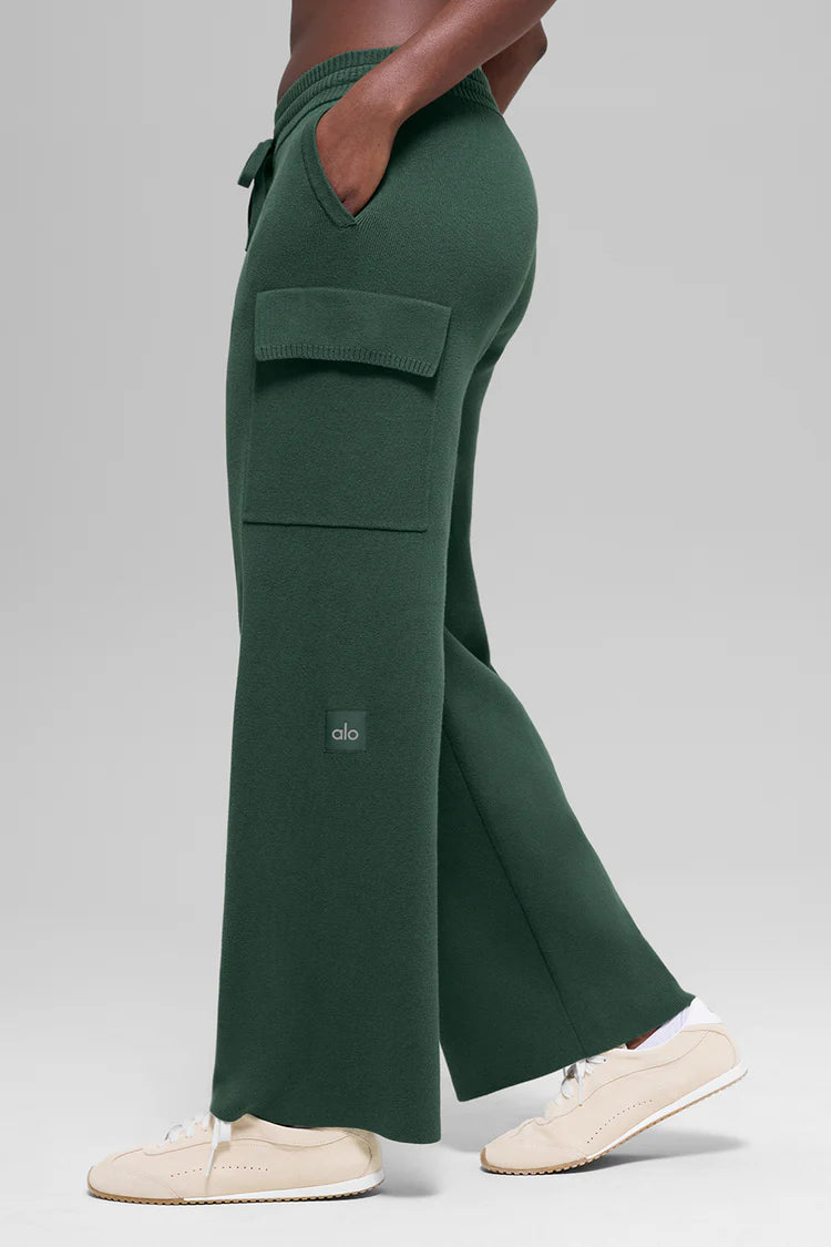 Pantalon Cargo Taille Haute Scholar Knit