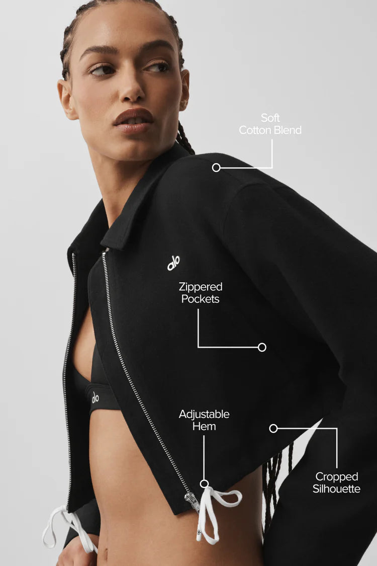 Veste courte à fermeture éclair intégrale préférée des fans