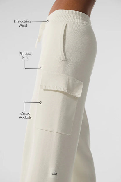 Pantalon Cargo Taille Haute Scholar Knit