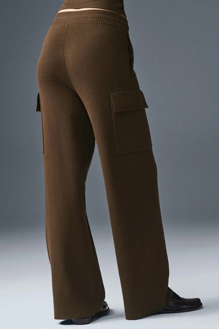Pantalon Cargo Taille Haute Scholar Knit