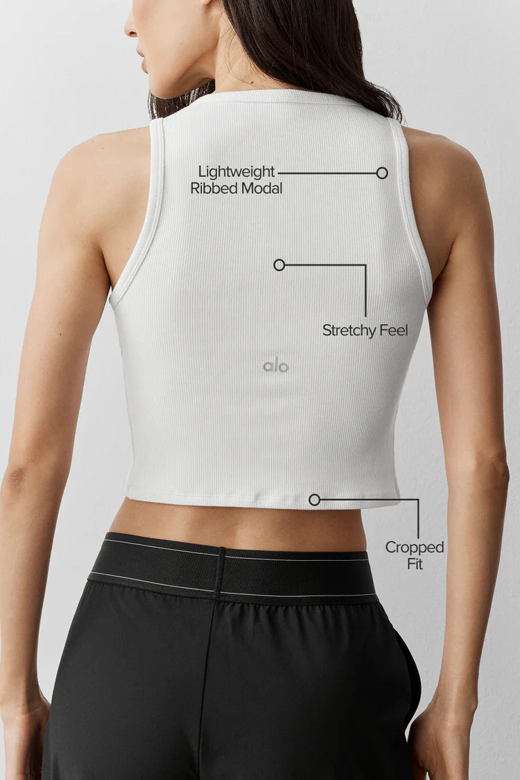 Débardeur Modal Côtelé Henley