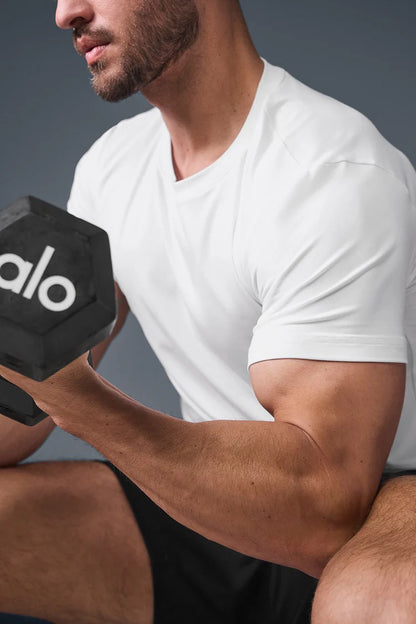 ALO Haut Manches Courtes À Col Ras-Du-Cou Conquer Reform